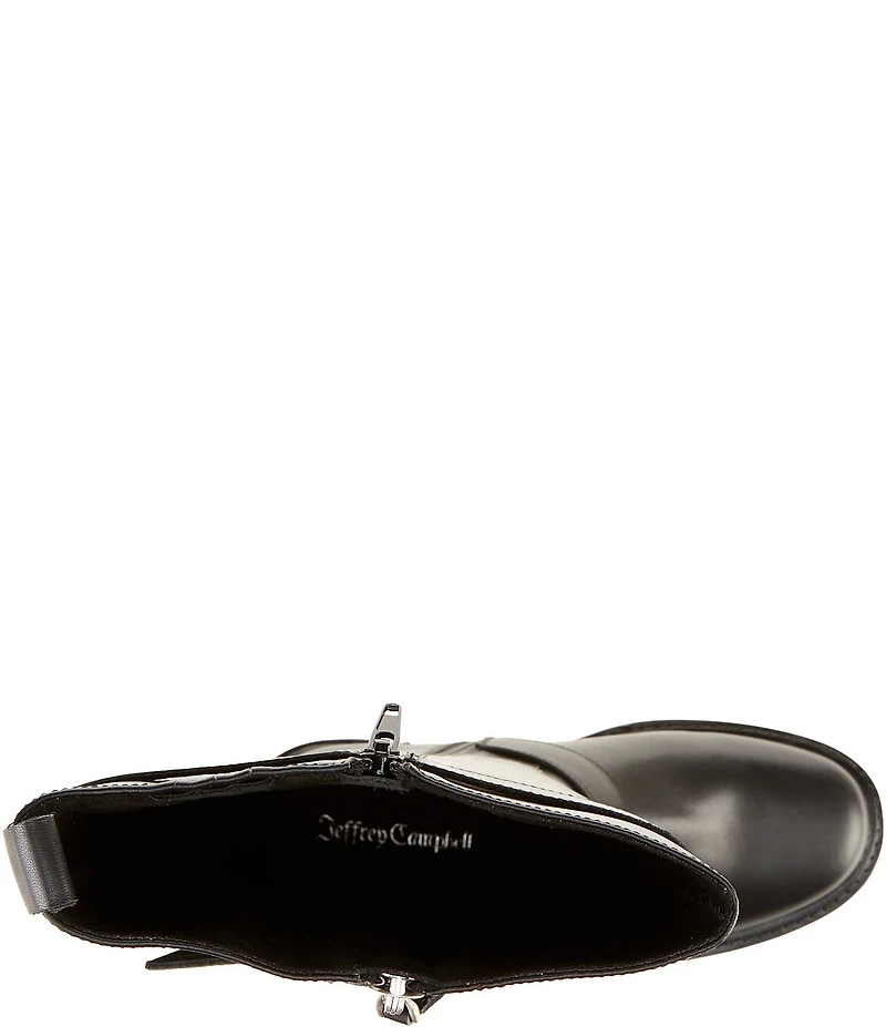 Jeffrey Campbell Sybill Leather Moto Tall Boots