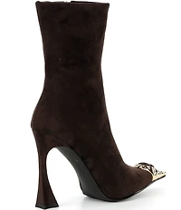 Jeffrey Campbell The Stone Jewel Ornamented Cap Toe Mid Calf Boots