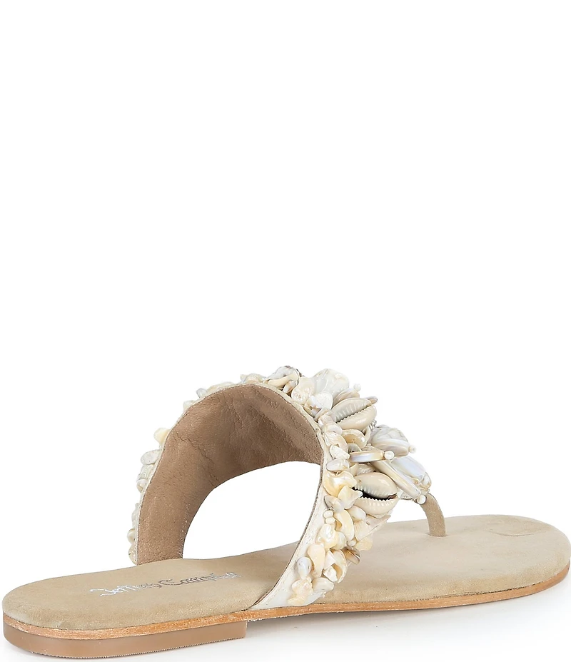 Jeffrey Campbell Tidal Wave Shell Thong Sandals