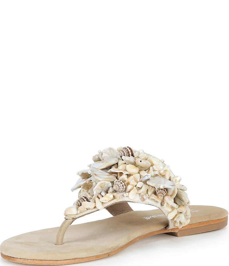 Jeffrey Campbell Tidal Wave Shell Thong Sandals