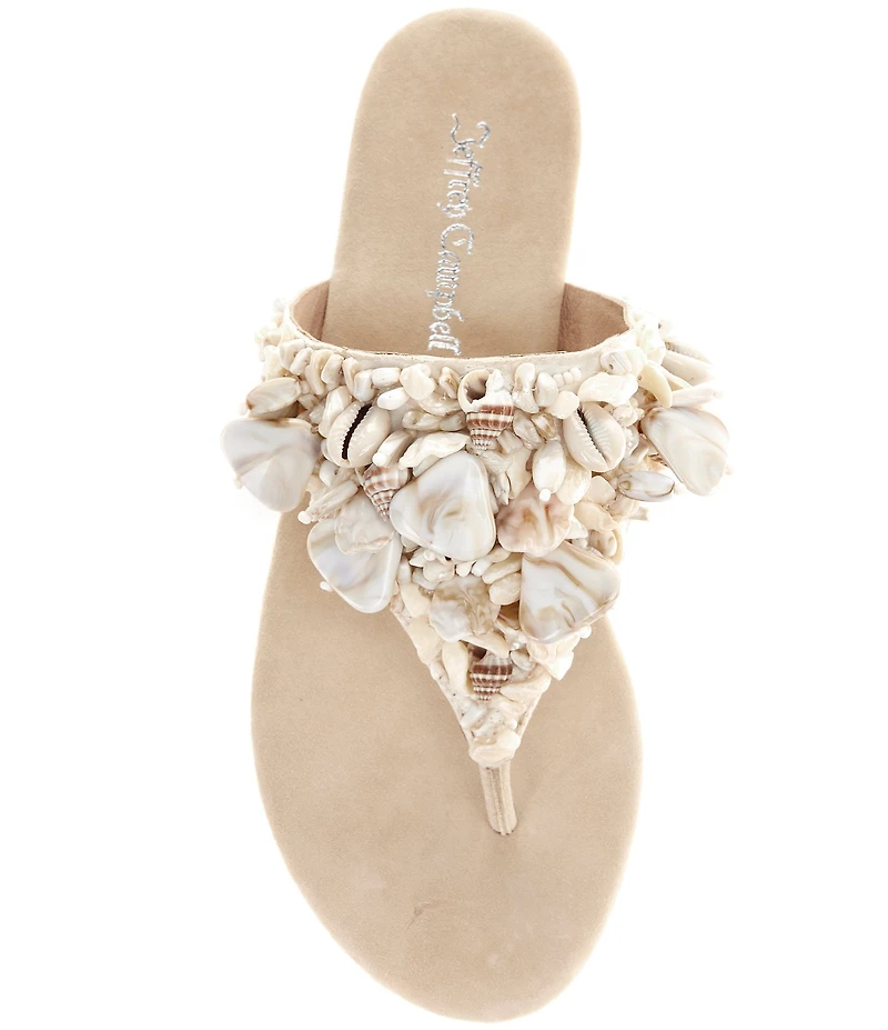 Jeffrey Campbell Tidal Wave Shell Thong Sandals