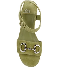 Jeffrey Campbell Timeless Suede Block Heel Platform Bit Buckle Sandals
