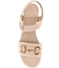 Jeffrey Campbell Timeless Suede Block Heel Platform Bit Buckle Sandals