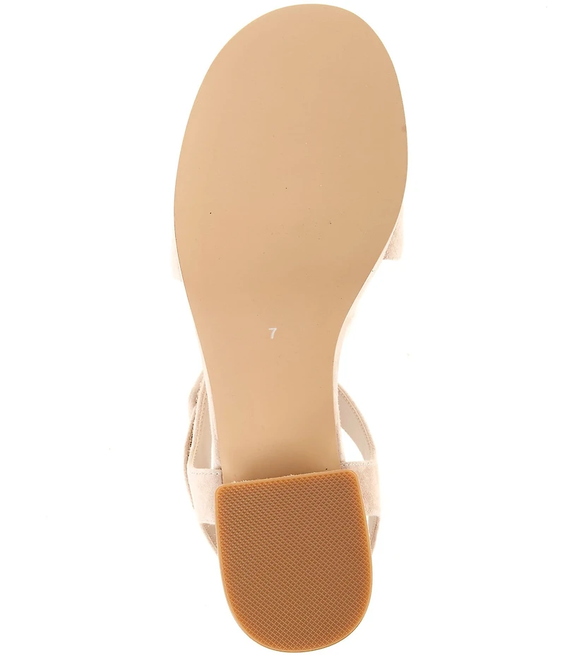 Jeffrey Campbell Timeless Suede Block Heel Platform Bit Buckle Sandals