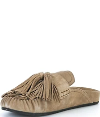 Jeffrey Campbell Toggle Suede Fringe Tassel Mules