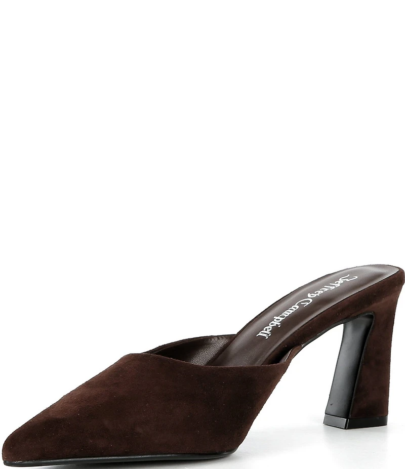 Jeffrey Campbell Unamused Suede Block Heel Mules
