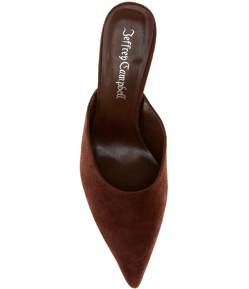 Jeffrey Campbell Unamused Suede Block Heel Mules