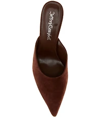 Jeffrey Campbell Unamused Suede Block Heel Mules
