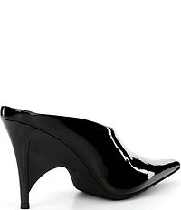 Jeffrey Campbell Vader Patent Leather Sculpted Heel Dress Mules