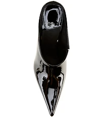Jeffrey Campbell Vader Patent Leather Sculpted Heel Dress Mules