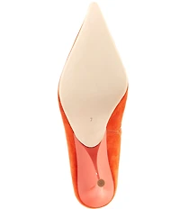 Jeffrey Campbell Vader Suede Sculpted Heel Dress Mules