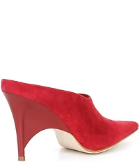 Jeffrey Campbell Vader Suede Sculpted Heel Dress Mules