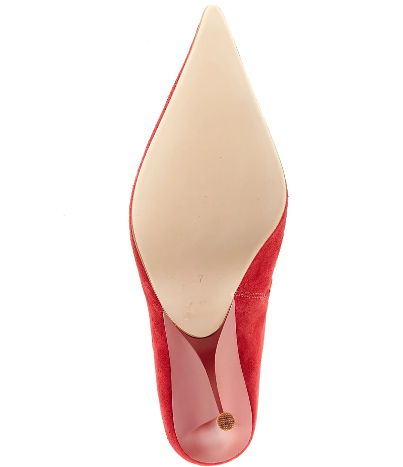 Jeffrey Campbell Vader Suede Sculpted Heel Dress Mules