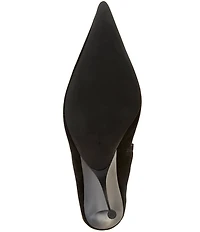 Jeffrey Campbell Vader Suede Sculpted Heel Dress Mules