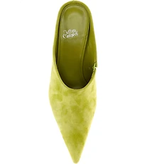 Jeffrey Campbell Vader Suede Sculpted Heel Dress Mules