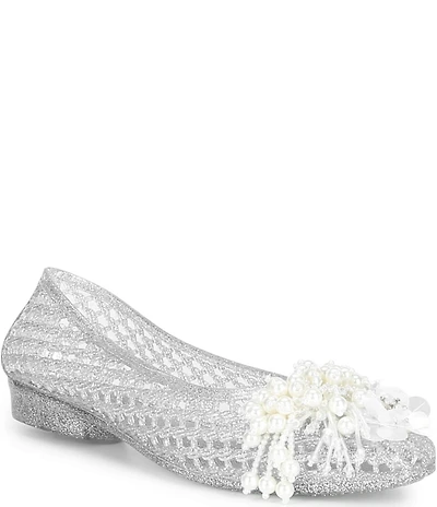 Jeffrey Campbell Whimzy Glitter Pearl Jelly Flats