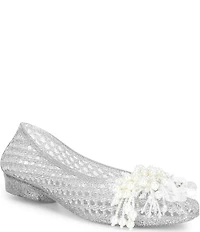 Jeffrey Campbell Whimzy Glitter Pearl Jelly Flats