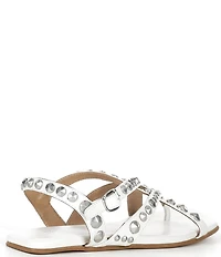 Jeffrey Campbell Xanthe Leather Studded Thong Flat Sandals