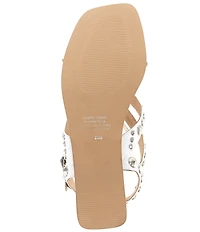 Jeffrey Campbell Xanthe Leather Studded Thong Flat Sandals