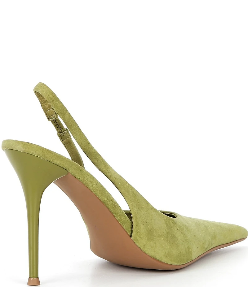 Jeffrey Campbell You-Wish Suede Stiletto Slingback Pumps