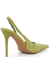 Jeffrey Campbell You-Wish Suede Stiletto Slingback Pumps