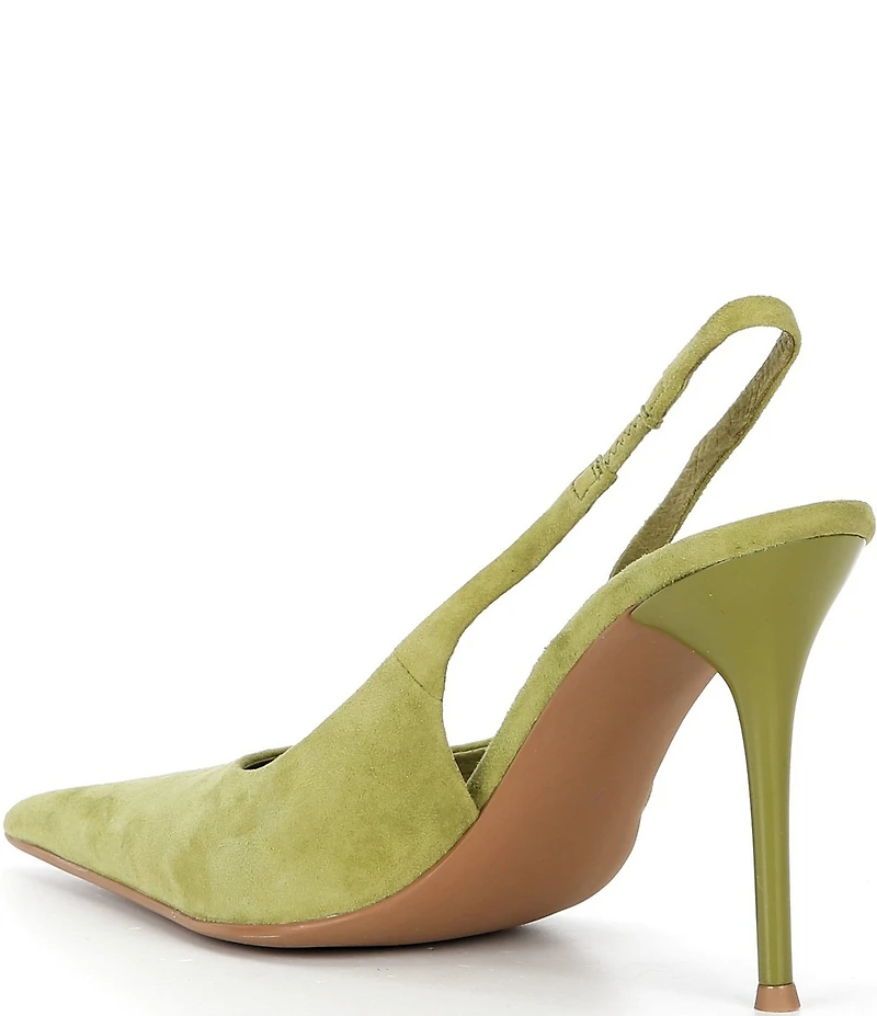 Jeffrey Campbell You-Wish Suede Stiletto Slingback Pumps