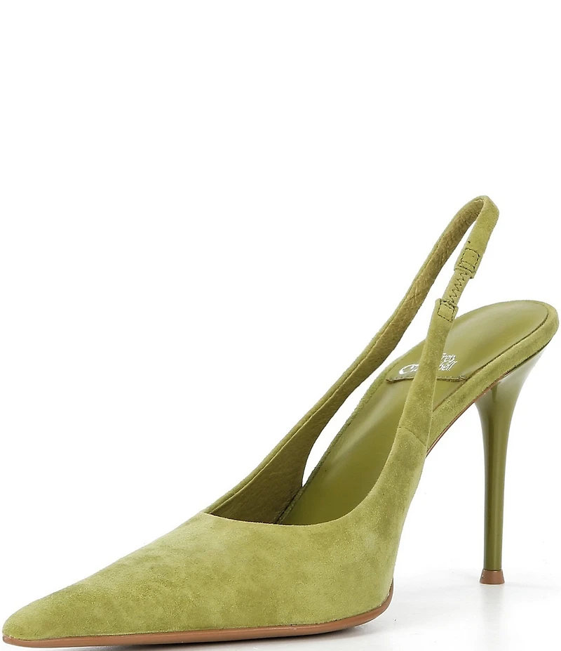 Jeffrey Campbell You-Wish Suede Stiletto Slingback Pumps