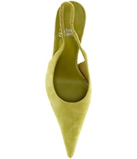 Jeffrey Campbell You-Wish Suede Stiletto Slingback Pumps