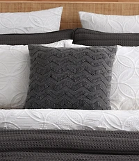 Jennifer Adams Canyon Bold Chevron Weave Decorative Square Pillow