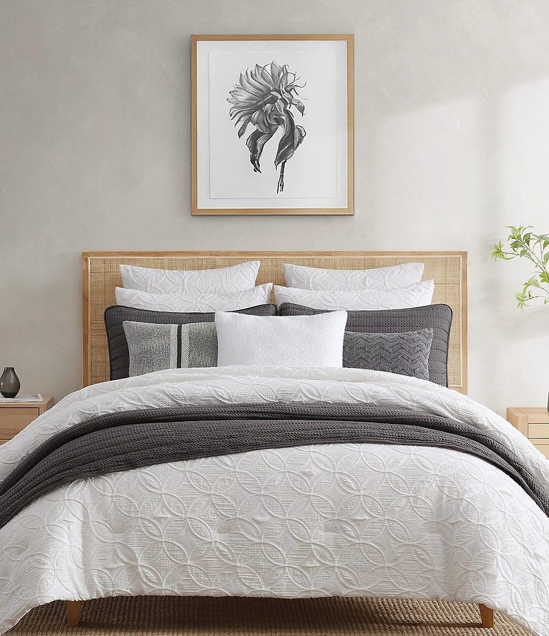 Jennifer Adams Fresno Raised Circular Jacquard Texture Comforter Mini Set