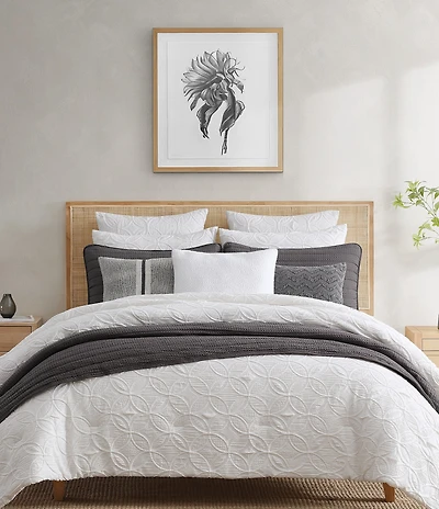 Jennifer Adams Fresno Raised Circular Jacquard Texture Comforter Mini Set