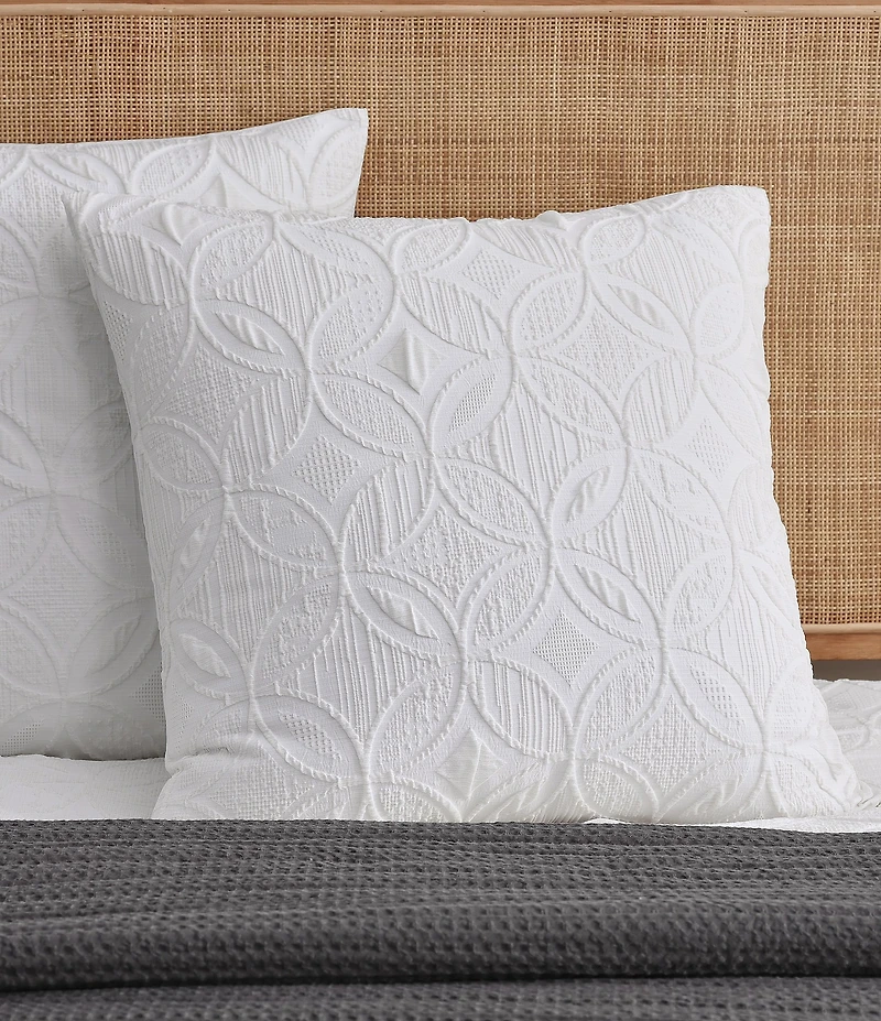 Jennifer Adams Fresno Raised Circular Jacquard Texture Euro Sham