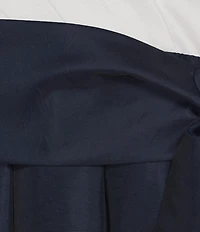 Jessica Howard 3/4 Cuff Sleeve Collared V-Neck Tie Sash Ball Gown