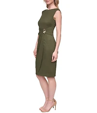 Jessica Howard Boat Neck Cap Sleeve Crinkle Knit Dress