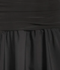 Jessica Howard Jersey Taffeta 3/4 Sleeve Portrait Collar Ruched A-Line Midi Dress