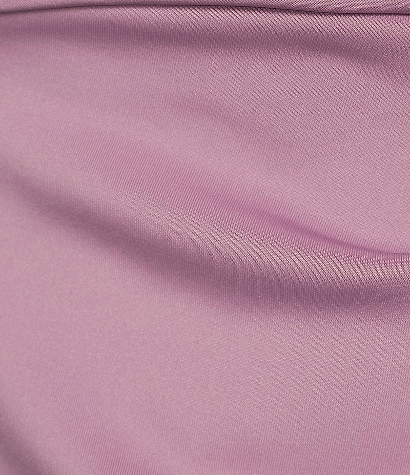 Jessica Howard Petite Size 3/4 Sleeve Asymmetrical Neck Bow Shoulder Side Tuck Gown