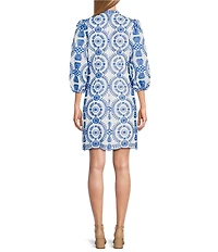Jessica Howard Petite Size Embroidered Shift Dress