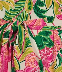 Jessica Howard Petite Size Floral Print Balloon Sleeve Tiered Dress