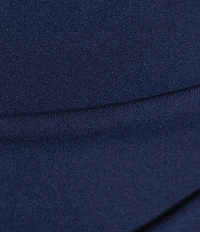 Jessica Howard Petite Size Scuba Crepe Boat Neck Long Sleeve Side Tuck Sheath Dress