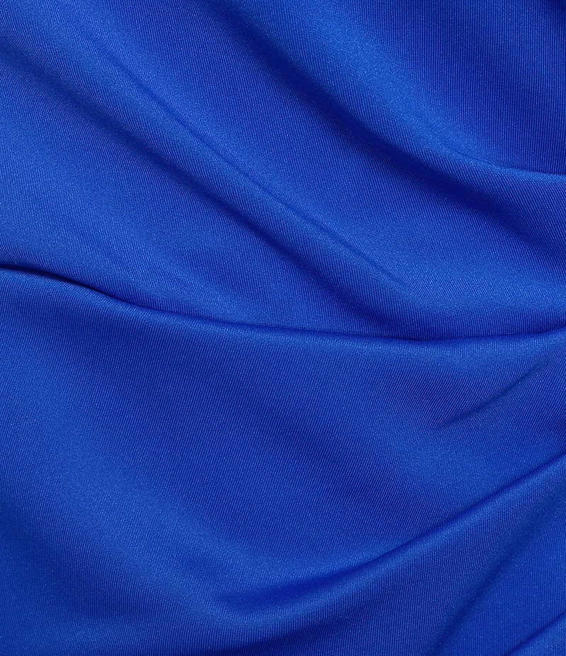 Jessica Howard Plus Size Asymmetrical Bow Neck Scuba Sheath Dress