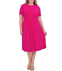Jessica Howard Plus Size Fit and Flare Midi Dress