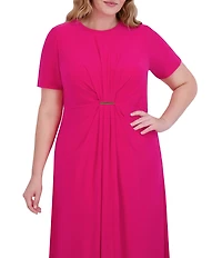 Jessica Howard Plus Size Fit and Flare Midi Dress