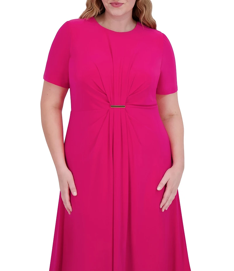 Jessica Howard Plus Size Fit and Flare Midi Dress