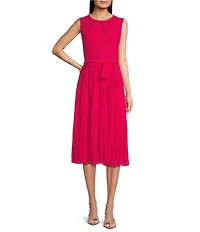 Jessica Howard Sleeveless Pleated Midi Dress