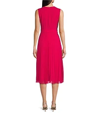 Jessica Howard Sleeveless Pleated Midi Dress