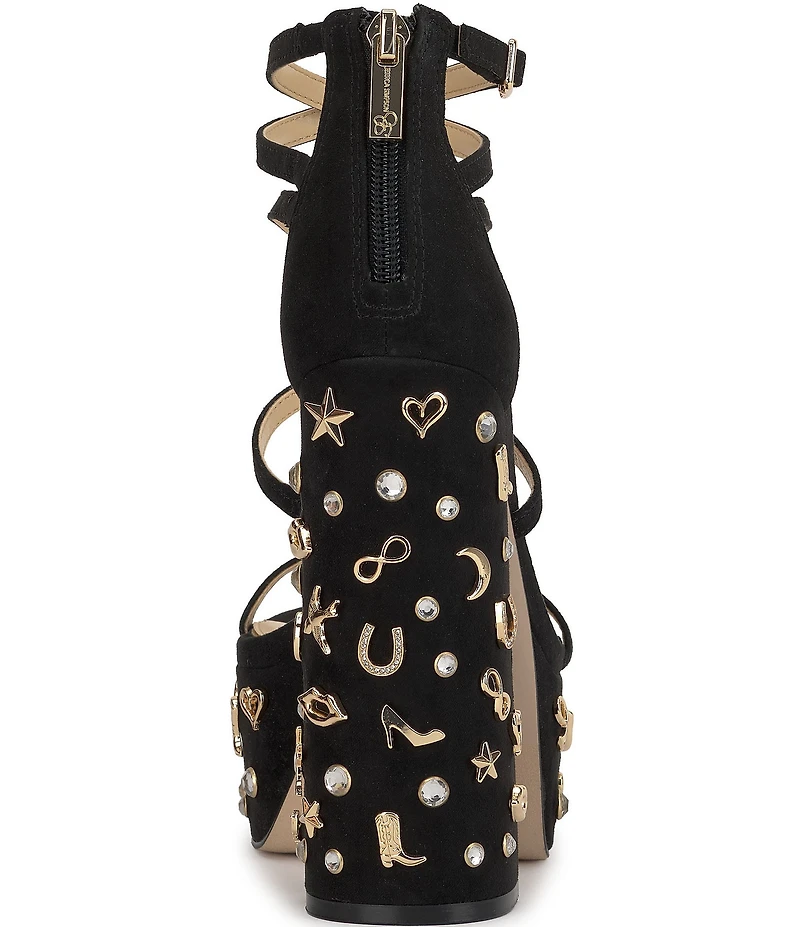 Jessica Simpson Aamina Embellished Ornament Platform Sandals