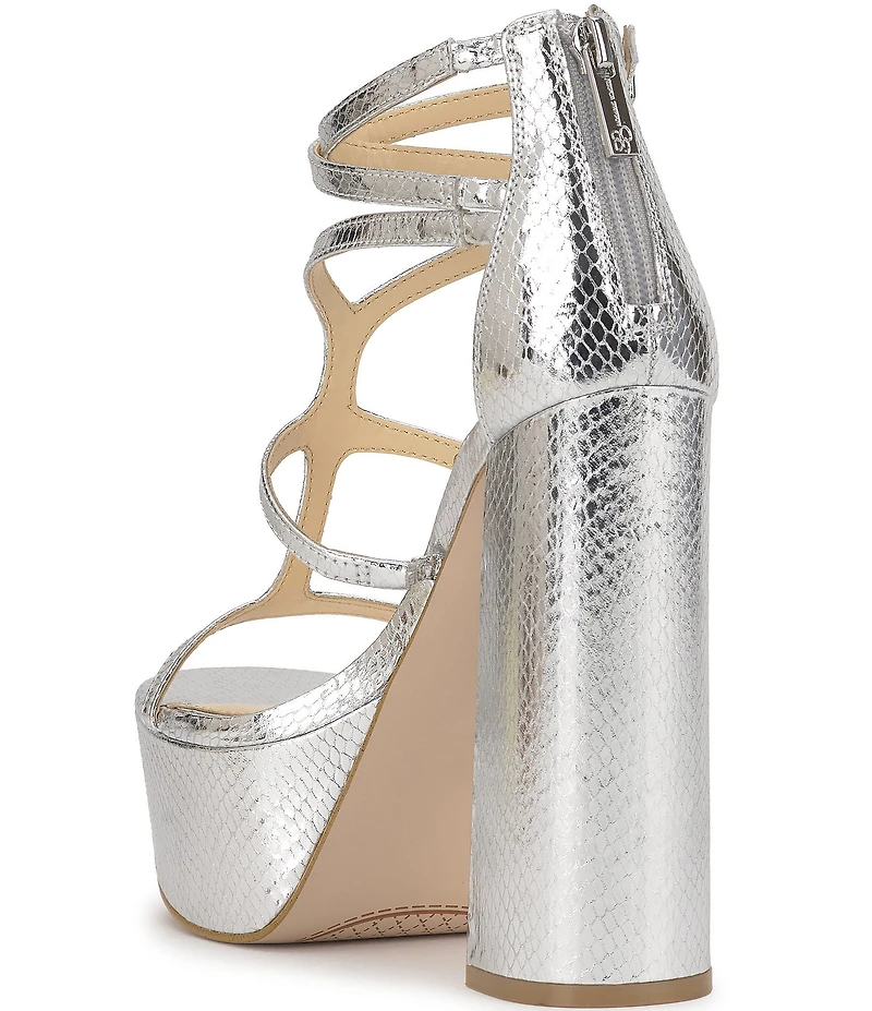Jessica Simpson Aamina Lizard Embossed Platform Dress Sandals