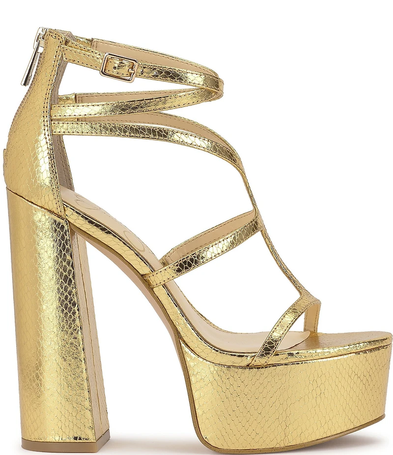 Jessica Simpson Aamina Lizard Embossed Platform Dress Sandals