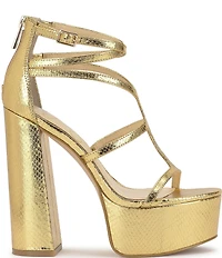 Jessica Simpson Aamina Lizard Embossed Platform Dress Sandals