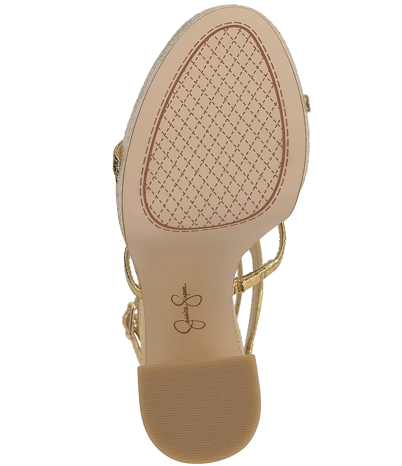 Jessica Simpson Aamina Lizard Embossed Platform Dress Sandals